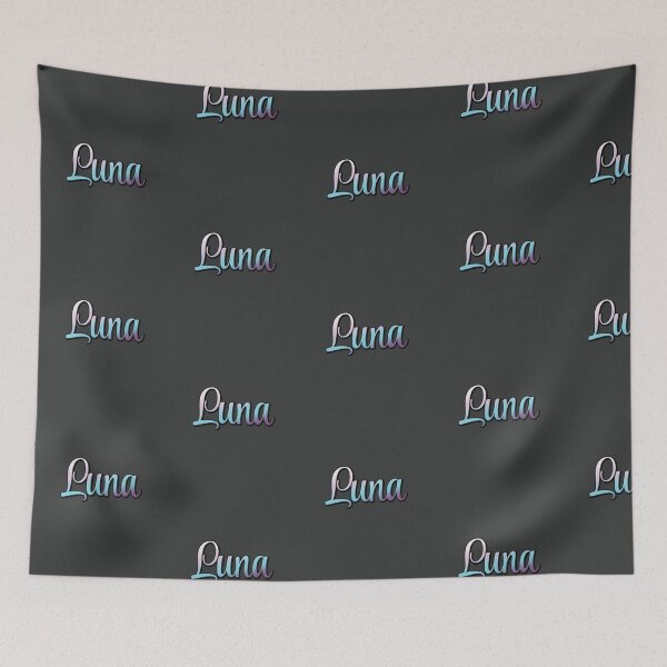 Item preview, Pretty Script Luna Typographic Name in Cool Colors designed and sold by AloraDawnEve.
