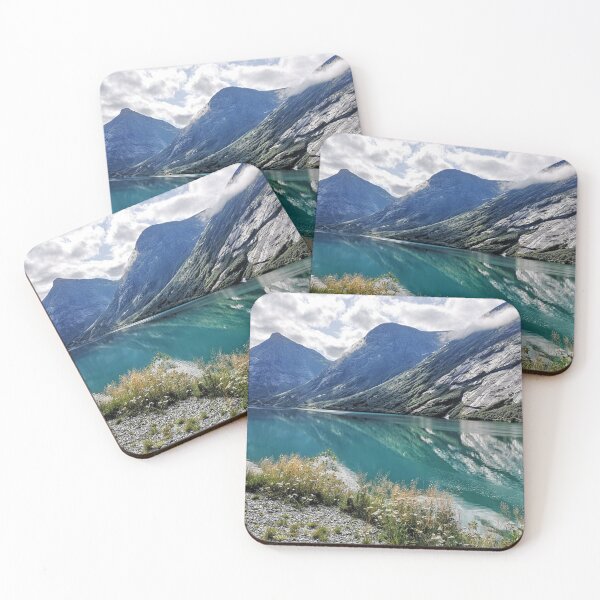 Item preview, Scenic view of lake and mountains against sky designed and sold by ImgPrint.