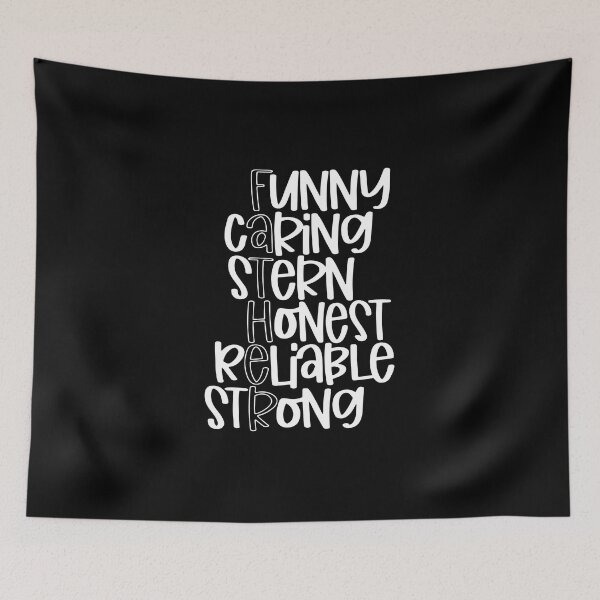 Item preview, Celebrating Dad's Multifaceted Nature - Funny Caring Stern Honest Reliable Strong designed and sold by RedArtsDesign.