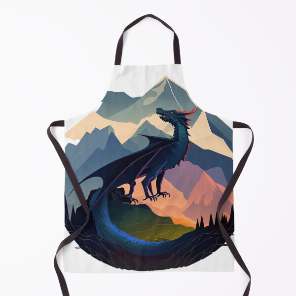 Item preview, Dragon and mountains art designed and sold by Maryberry96.
