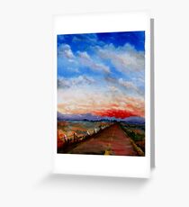 red highway Greeting Card