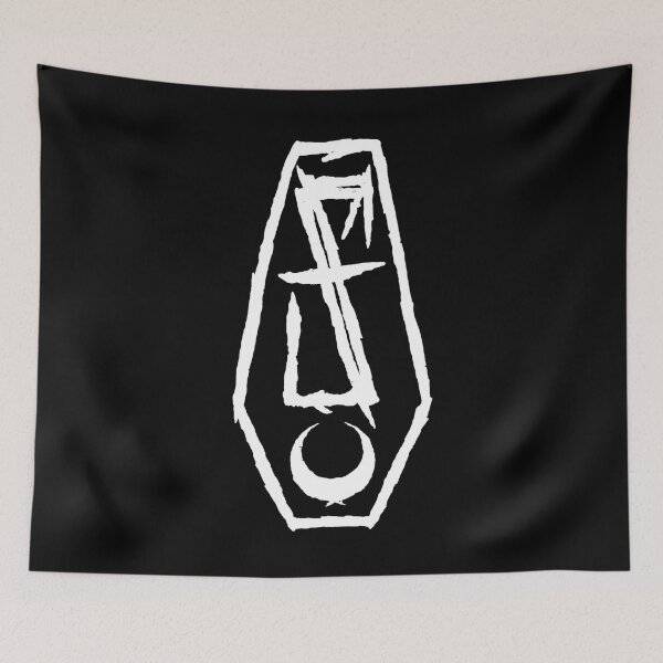 Item preview, Lorna shore flesh coffin logo in white designed and sold by Cool-Vibez.