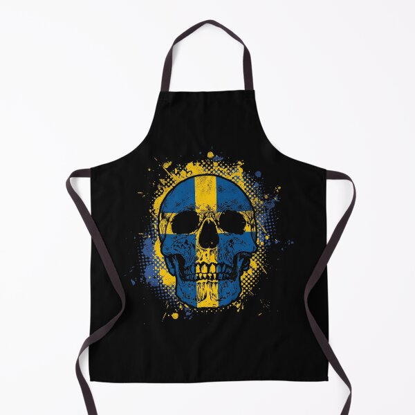 Item preview, Skull with Swedish flag designed and sold by Mila1946.