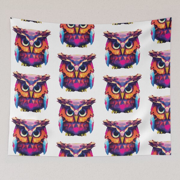 Item preview, polygon Owl colorful designed and sold by Animal-ink.