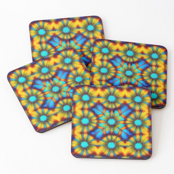 Item preview, Flower Pattern - Red, Yellow, and Blue designed and sold by Stacey Hallock.