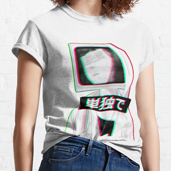 TV HEAD - Sad Japanese Aesthetic Classic T-Shirt