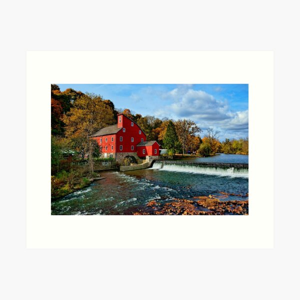 The Historic Red Mill of Clinton NJ Art Print