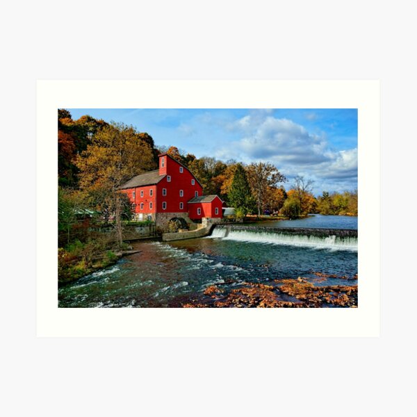 The Historic Red Mill of Clinton NJ Art Print
