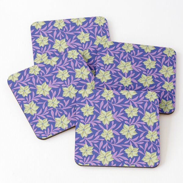 Item preview, Yellow Green Poinsettia - Blue designed and sold by JaselviiStudio.