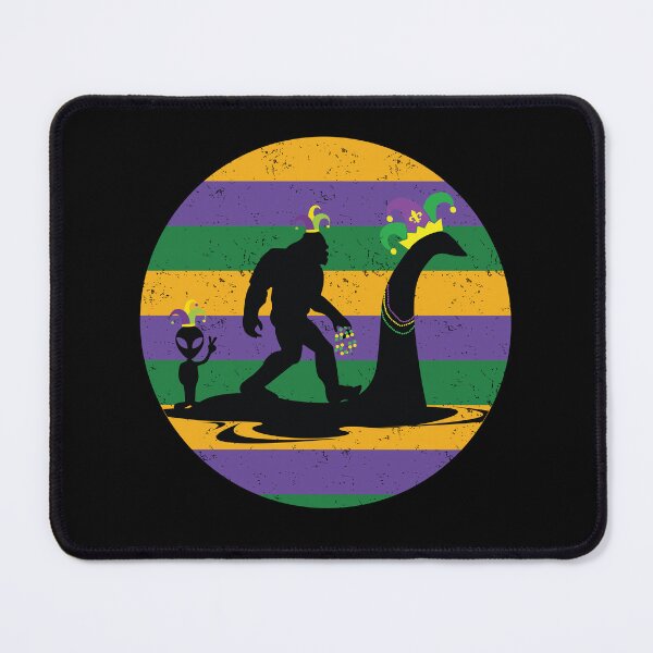 Item preview, Loch Ness Big Foot Alien Ride Again Funny Mardi Gras  designed and sold by GravitiTees.