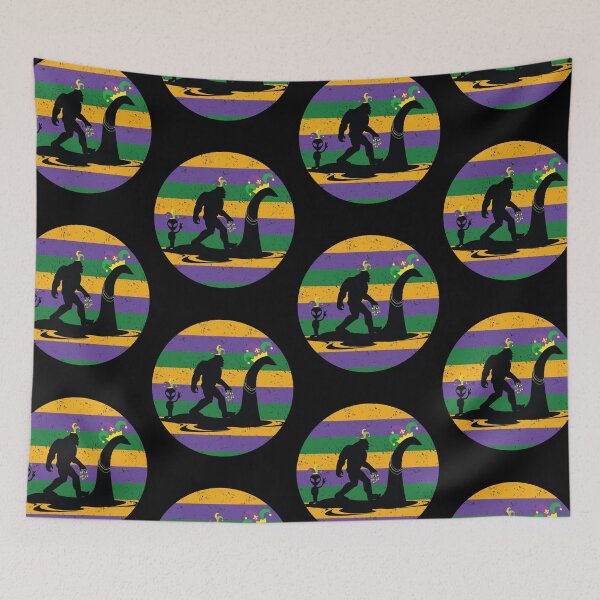 Item preview, Loch Ness Big Foot Alien Ride Again Funny Mardi Gras  designed and sold by GravitiTees.