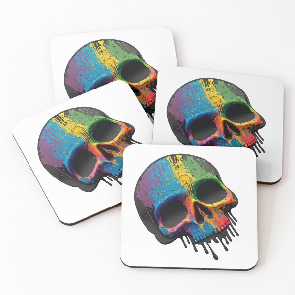 Item preview, Half Skull Dripping Rainbow Color  designed and sold by Kplayzz2009.