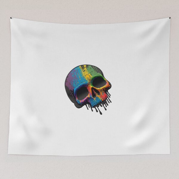 Item preview, Half Skull Dripping Rainbow Color  designed and sold by Kplayzz2009.