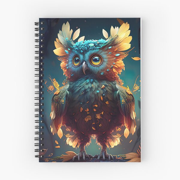 Item preview, Kawaii fluffy owl illustration designed and sold by RK - Shop.