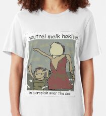 Neutral Meme Hotel Slim Fit T-Shirt