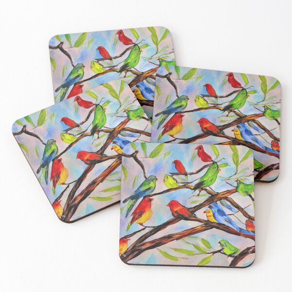 Aperçu de l'œuvre Peinture d'oiseau coloré créée et vendue par RSRed.