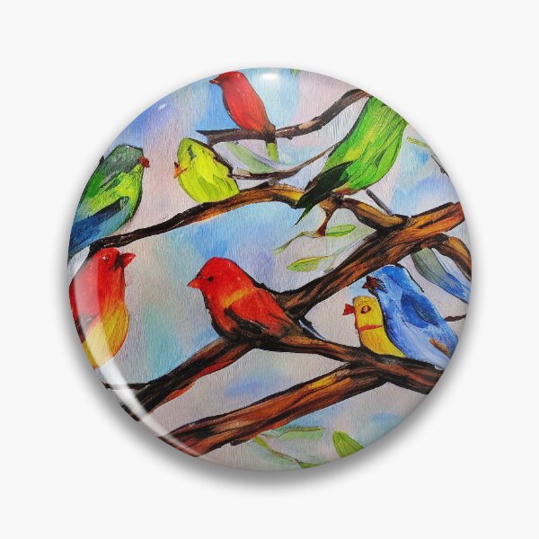 Item preview, Colored Bird Painting designed and sold by RSRed.