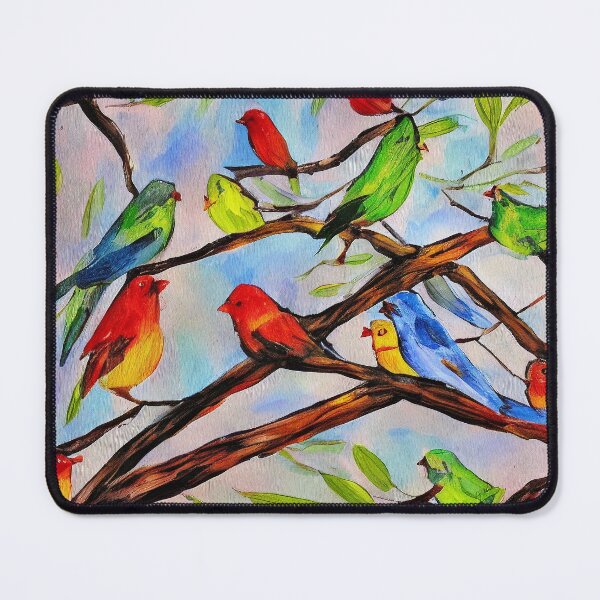 Item preview, Colored Bird Painting designed and sold by RSRed.