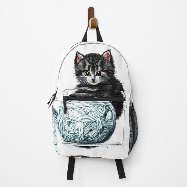 Item preview, Funny And Cute Cat With A Ball Of Wool designed and sold by adamtepl.