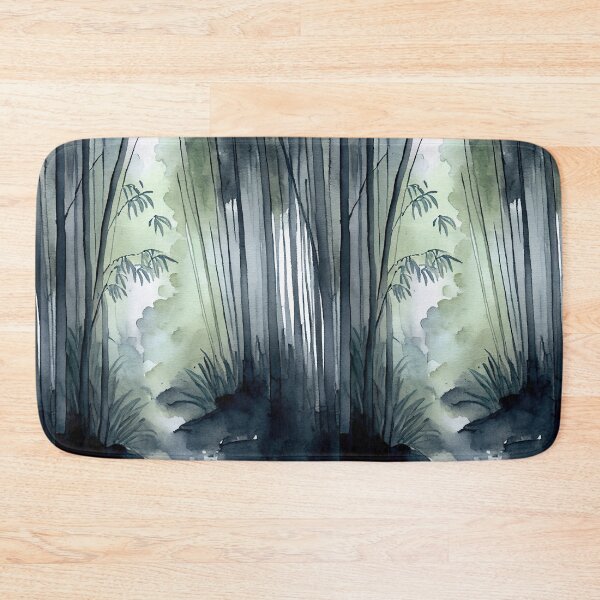 Item preview, Moody watercolor of a bamboo forest designed and sold by artefacta.