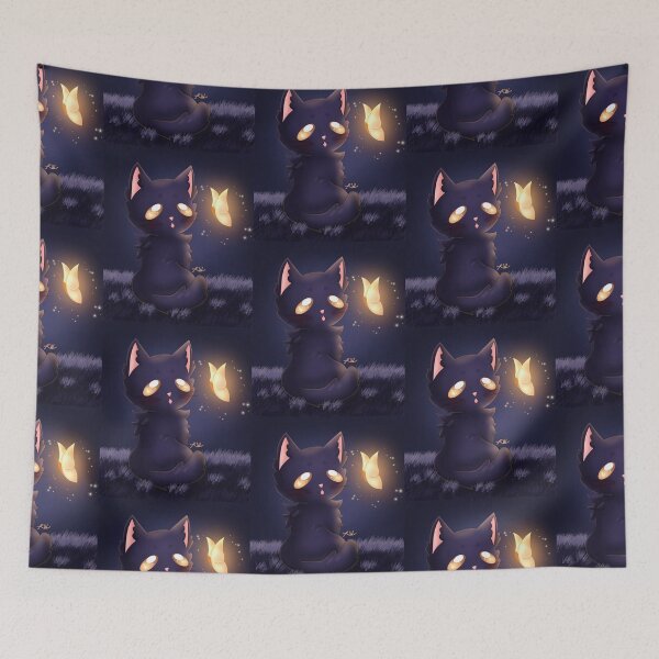 Item preview, Black Kitty and Glowing Butterfly  designed and sold by Royal-Art.