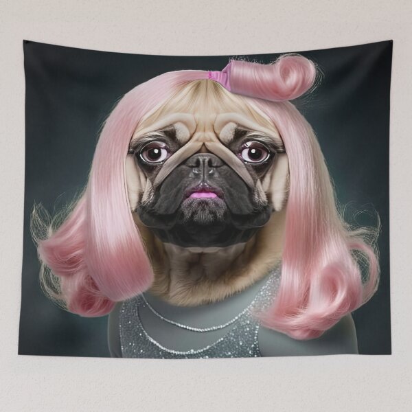 Item preview, Fun with Pugs - Blondie Fashion Pug designed and sold by KieraJewel.
