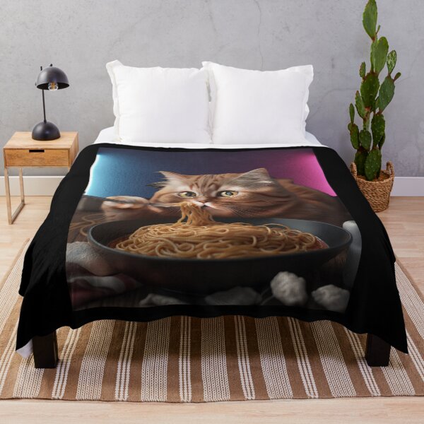 Item preview, Cat Eating Spaghetti Meme designed and sold by Nedskr.