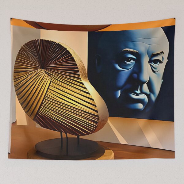 Item preview,  PORTRAIT ILLUSTRATION OF ALFRED HITCHCOCK IN BIRDS - ALFRED HITCHCOCK - THE KING OF SUSPENSE - THE MOVIE "THE BIRDS". designed and sold by Ralek.