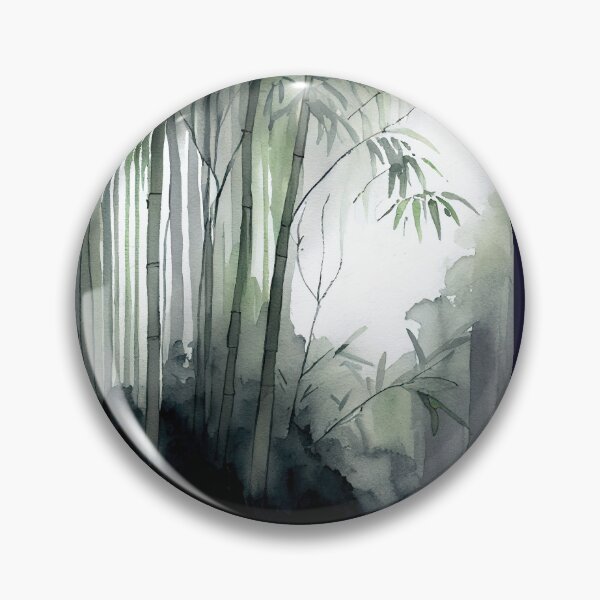 Item preview, Moody watercolor of a bamboo forest 2 designed and sold by artefacta.