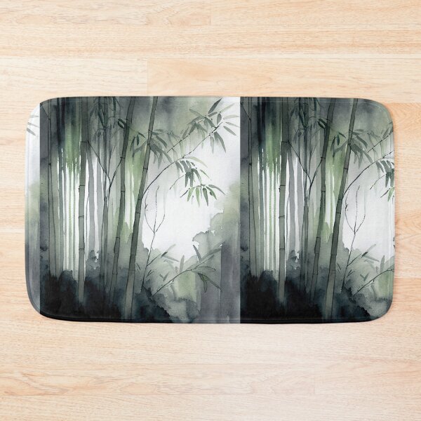 Item preview, Moody watercolor of a bamboo forest 2 designed and sold by artefacta.