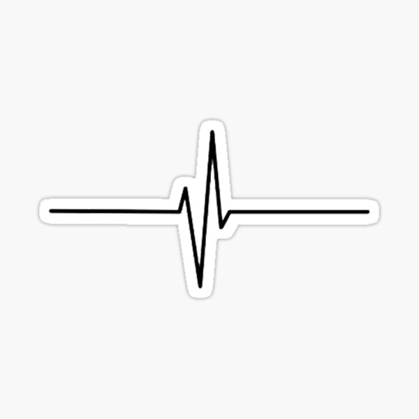 Heart Monitor Stickers | Redbubble