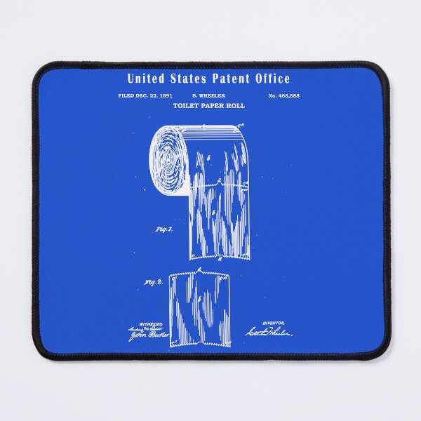 Item preview, Toilet Paper Vintage Patent art Drawing Print - Toilet Paper bluprint Print gift idea - minimalist home decor idea designed and sold by ismdesigner.