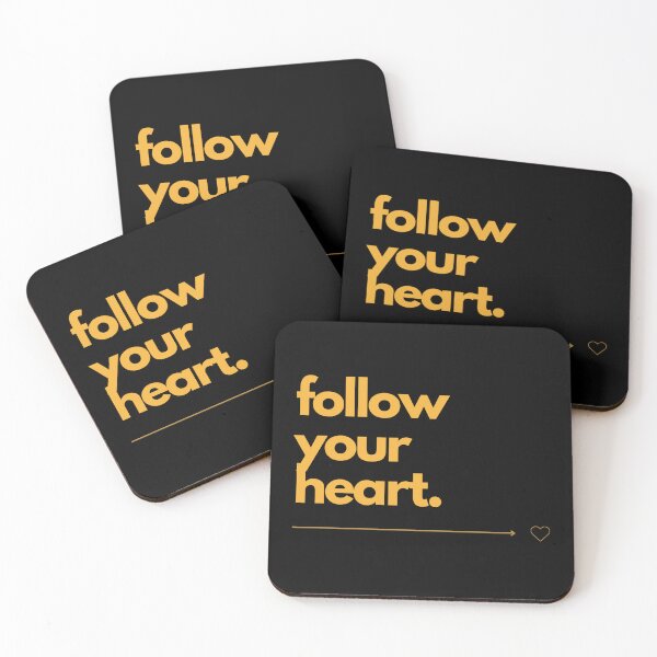 Item preview, follow your heart. Motivational quote | wall art | shirt | Minimalist | gift | love | friends | friendship | Clever sayings designed and sold by JoWillem.