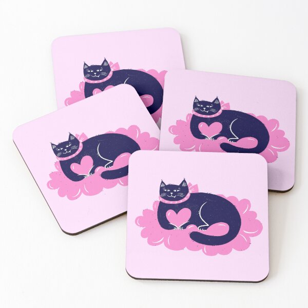 Item preview, Arrogant blue cat sitting on a pink love cloud designed and sold by IULIART.