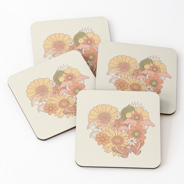 Item preview, Floral Heart - Peachy Keen designed and sold by latheandquill.