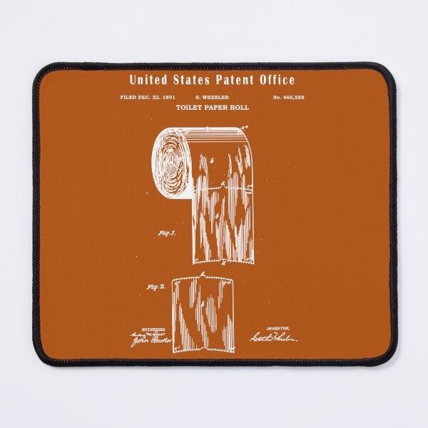 Item preview, Toilet Paper Vintage Patent art Drawing Print - Toilet Paper bluprint Print gift idea - minimalist home decor idea designed and sold by ismdesigner.