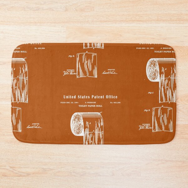 Item preview, Toilet Paper Vintage Patent art Drawing Print - Toilet Paper bluprint Print gift idea - minimalist home decor idea designed and sold by ismdesigner.