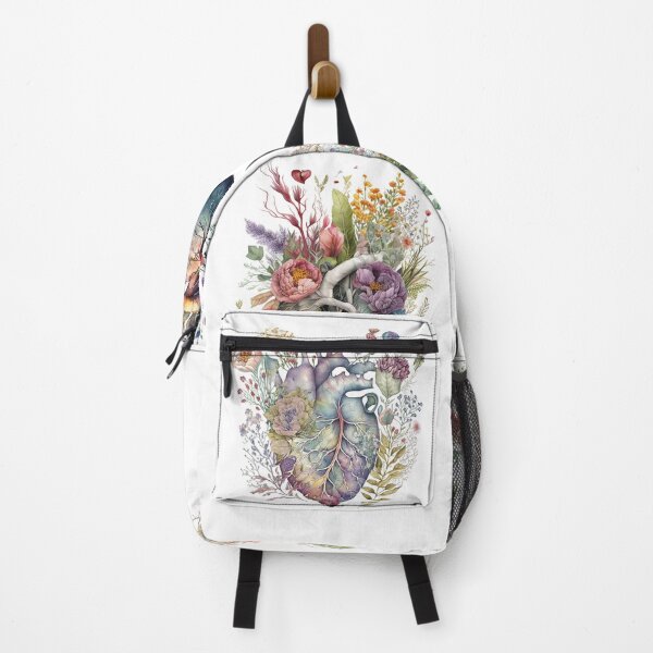 Item preview, Blooming Hearts Sticker pack - floral anatomy botanical illustration designed and sold by EmeraldeaArt.