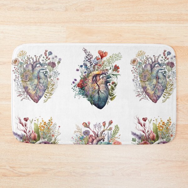 Item preview, Blooming Hearts Sticker pack - floral anatomy botanical illustration designed and sold by EmeraldeaArt.