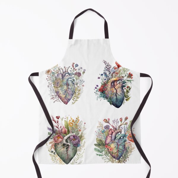 Item preview, Blooming Hearts Sticker pack - floral anatomy botanical illustration designed and sold by EmeraldeaArt.