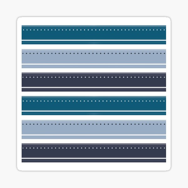 Ocean Blue Stripes Sticker