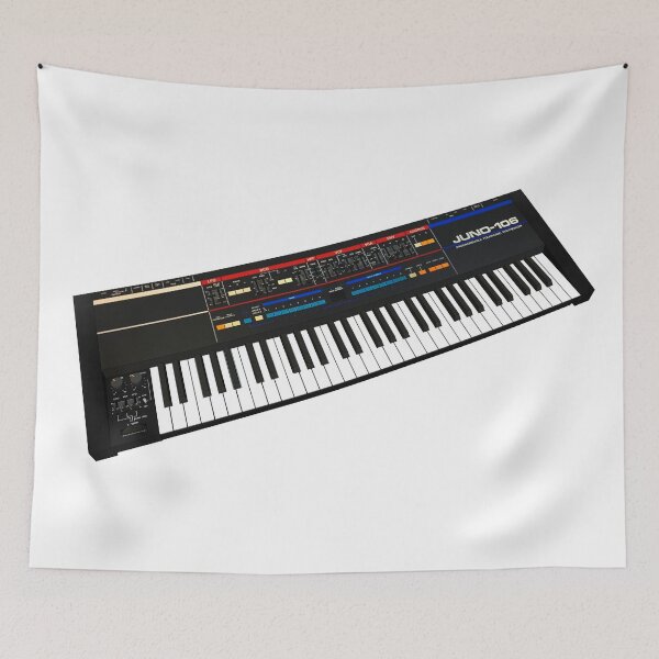 Item preview, Juno 106 programmable polyphonic synthesizer - Analog Vintage Synth - 80s Synth - Retro synthesizer -  Synthwave - Retrowave - Synth Pop - Classic Synth designed and sold by RazzArt.