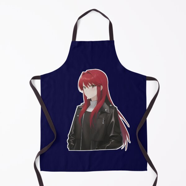 Item preview, Red-haired anime girl with a leather jacket designed and sold by Zanimations.