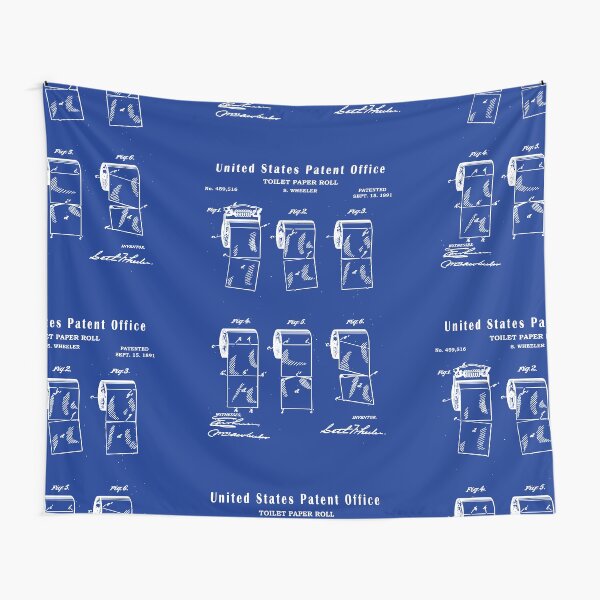 Artikel-Vorschau von Toilettenpapier Vintage Patent Art Drawing Print – Toilettenpapier Blaupause Print Geschenkidee – minimalistische Wohnkultur-Idee, designt und verkauft von ismdesigner.