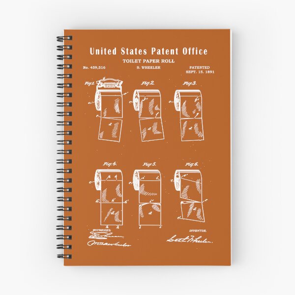 Item preview, Toilet Paper Vintage Patent art Drawing Print - Toilet Paper bluprint Print gift idea - minimalist home decor idea designed and sold by ismdesigner.