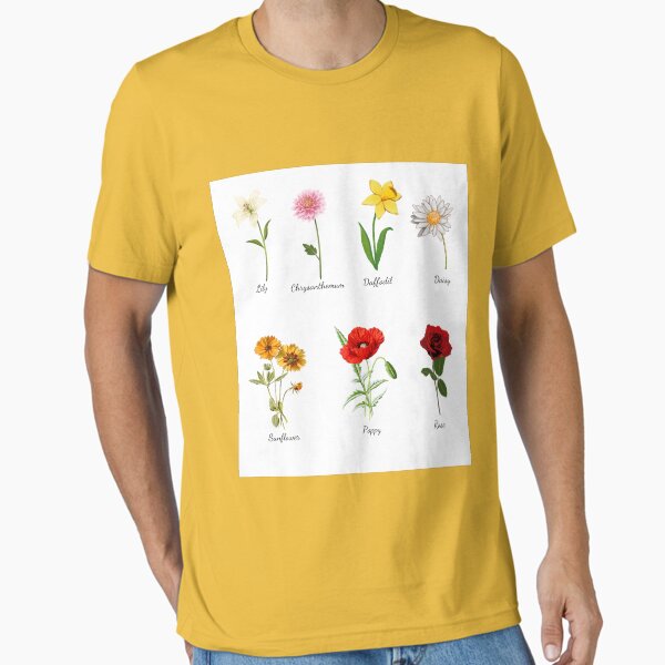 the names of the flowers