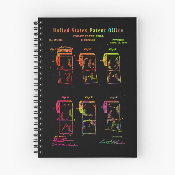 Item preview,  Toilet Paper Vintage Patent art Drawing Print colored - Toilet Paper bluprint Print gift idea - minimalist home decor idea designed and sold by ismdesigner.