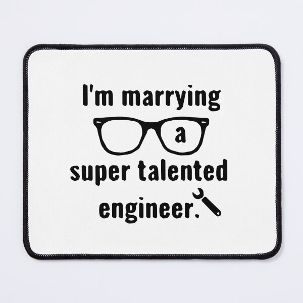 Item preview, Quirky graphic decorations portraying the talents of your supper talented engineer fiancé, removable prints and custom labels - I'm marrying a supper talented engineer designed and sold by PixelBadBunny.