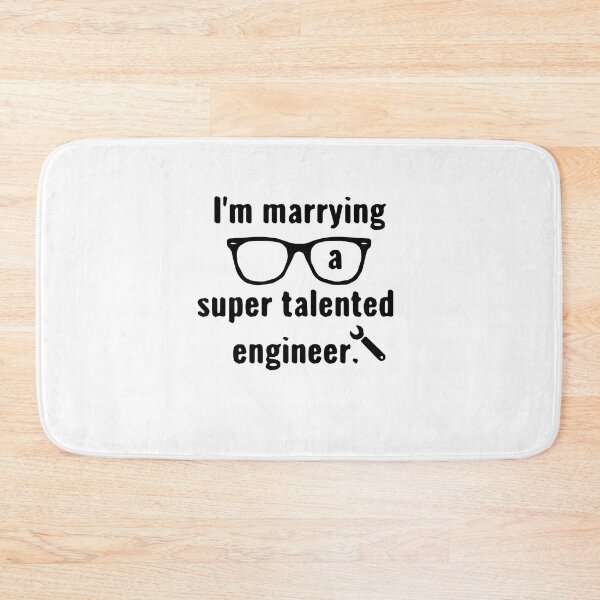 Item preview, Quirky graphic decorations portraying the talents of your supper talented engineer fiancé, removable prints and custom labels - I'm marrying a supper talented engineer designed and sold by PixelBadBunny.