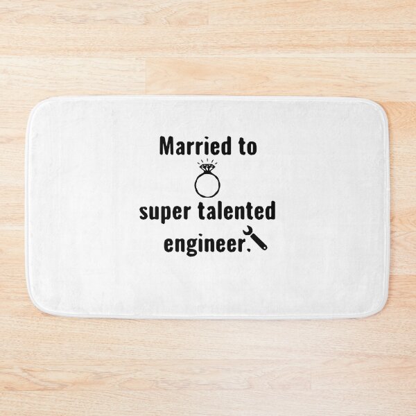 Item preview, Humorous engineer-themed stickers, witty tech anxiety graphic decals, clever custom labels with silly quotes, removable prints for the talented spouse - married to a supper talented engineer designed and sold by PixelBadBunny.
